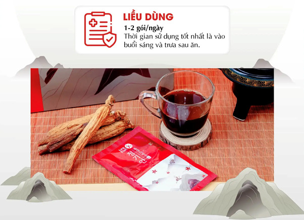 Liều dùng nước hồng sâm Hàn Quốc